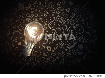 Bright ideas on wall 36367091