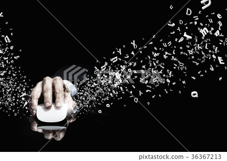 Businessman using mouse 36367213