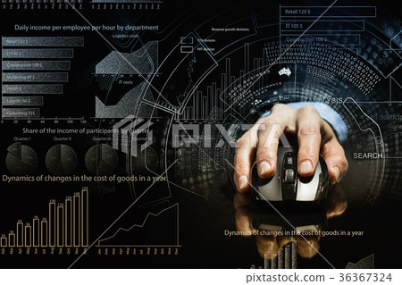 Businessman using mouse Businessman using mouse 36367324