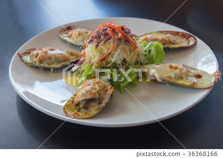 Baked mussels Baked mussels 36368166