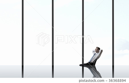 Man in panoramic office Man in panoramic office 36368894