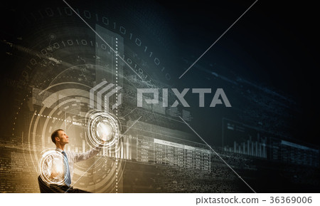 Man using modern technologies 36369006