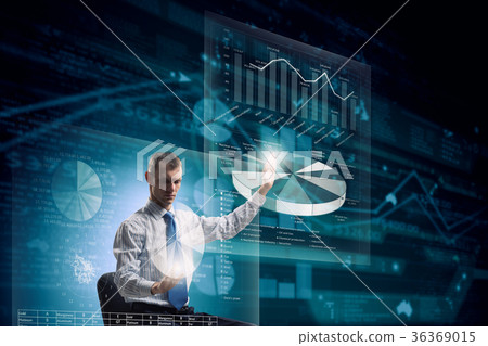 Man using modern technologies 36369015