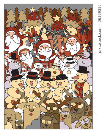 Vector illustration of Doodle Christmas background Vector illustration of Doodle Christmas background 36369333