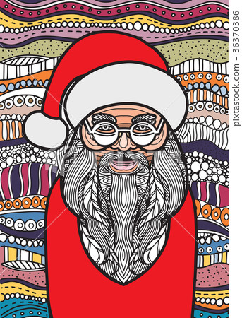 Drawing Santa claus zentangle style Drawing Santa claus zentangle style 36370386