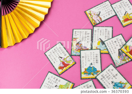 Ogura Hyakunin Isshu和Folding Fan 36370393