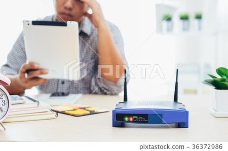 closeup of a wireless router closeup of a wireless router 36372986