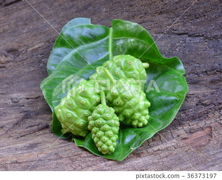 noni fruit on wood 36373197