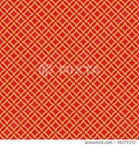 Golden Chinese style seamless pattern background - Stock Illustration ...