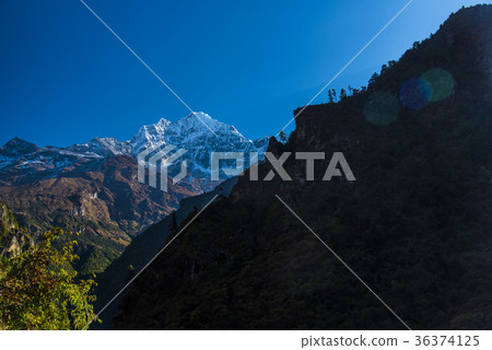 珠穆朗瑪峰高速公路和Ksumum Gangul 36374125