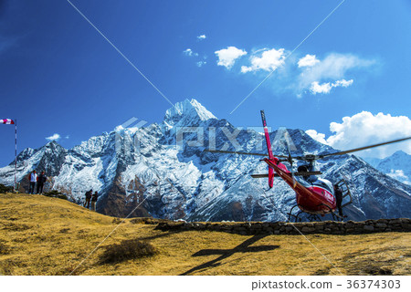 Heliport in the Everest Mountains 36374303