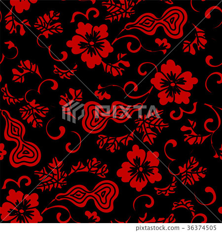 Seamless Chinese Botanic Garden Flower Background Seamless Chinese Botanic Garden Flower Background 36374505