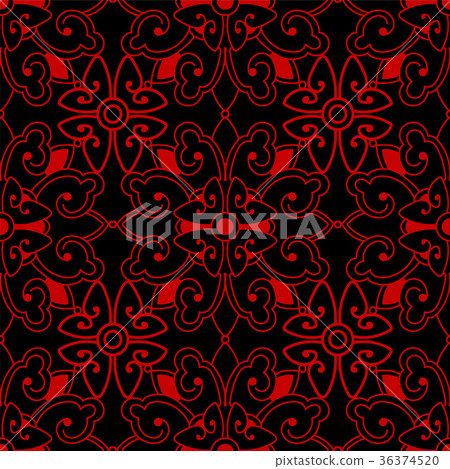 Seamless Chinese Botanic Garden Flower Background Seamless Chinese Botanic Garden Flower Background 36374520