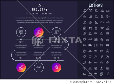 Industry infographic template, elements and icons. 36375187