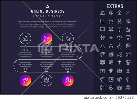 Online business infographic template and elements. 36375188