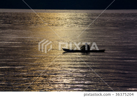 Sunset Sunrise with reflections at Lake Toba,  36375204