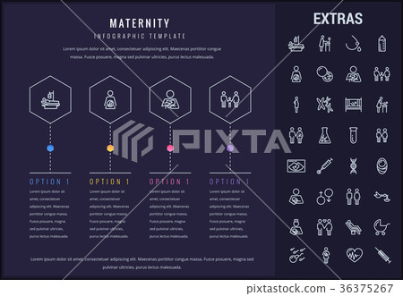 Maternity infographic template, elements and icons 36375267