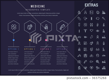 Medicine infographic template, elements and icons. 36375268