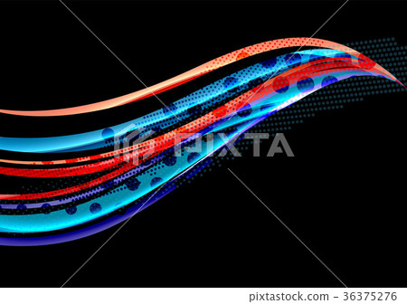 Rainbow color wavy lines on black background Rainbow color wavy lines on black background 36375276