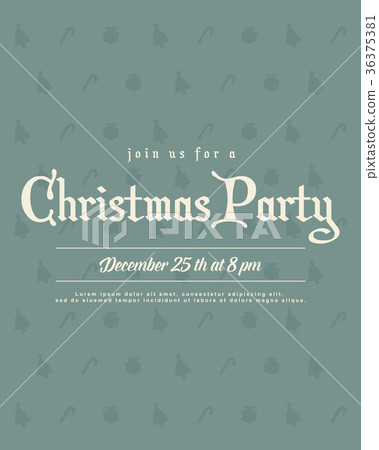 Christmas Party Invitation Poster Style 36375381