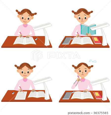 The girl who is studying 36375565