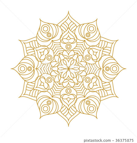 Mandala Ornament Vector Illustration - Stock Illustration [36375875 ...