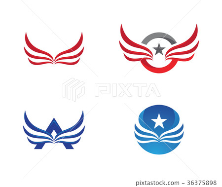 Wing Falcon Logo Template vector 36375898