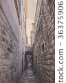 Narrow aisle between old building in Dubrovnik. 36375906
