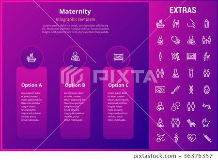Maternity infographic template, elements and icons 36376357