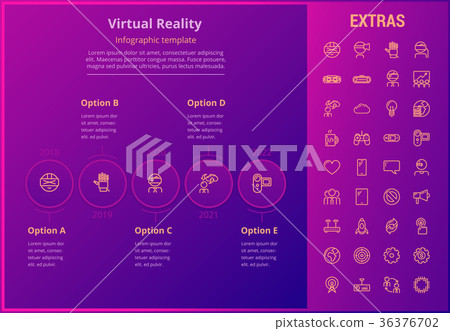 Virtual reality infographic template and elements. 36376702