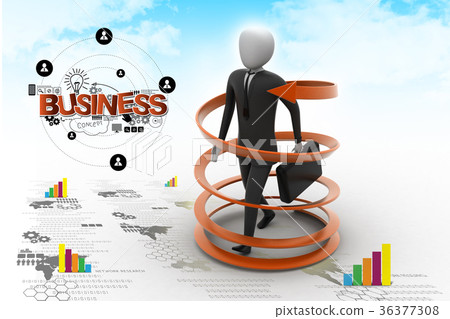 3d man business success concept 3d man business success concept 36377308
