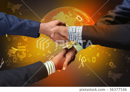 Successful business people handshaking 36377586