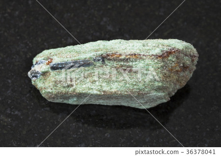 raw Paragonite stone on dark background 36378041
