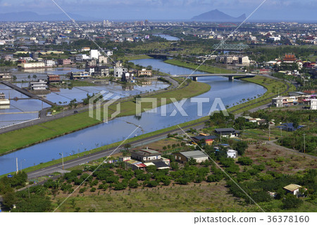 宜蘭縣,龜山島,島嶼,農村,農田,冬山河,水,河流,建築物,房子,農田,藍 宜蘭縣,龜山島,島嶼,農村,農田,冬山河,水,河流,建築物,房子,農田,藍 36378160