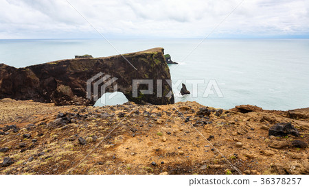 view of lava arch on Dyrholaey cape in Iceland 36378257