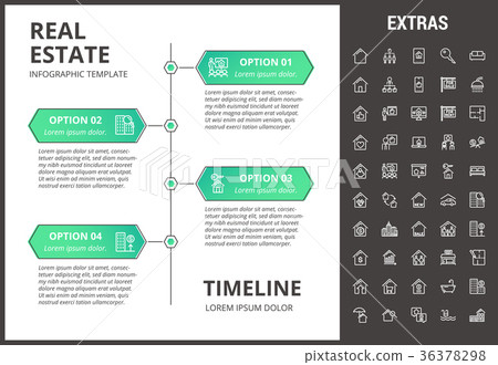 Real estate infographic template, elements, icons. 36378298