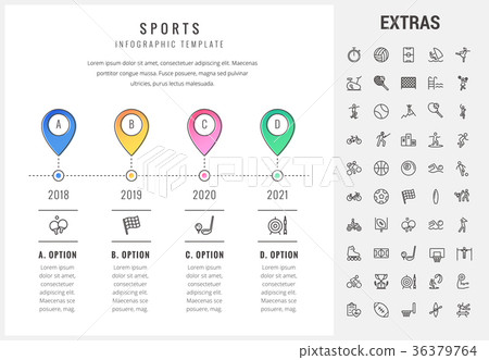 Sports infographic template, elements and icons. Sports infographic template, elements and icons. 36379764