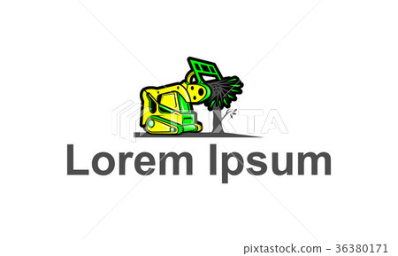 Excavator tailoring a tree / visual identity for l Excavator tailoring a tree / visual identity for l 36380171