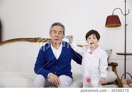 Grandfather, grandson, doctor, play Grandfather, grandson, doctor, play 36380278