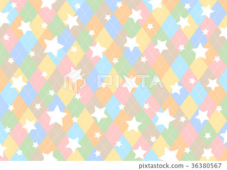 Colorful argyle star background 36380567