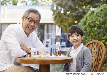 祖父，孫子，象棋 36380594