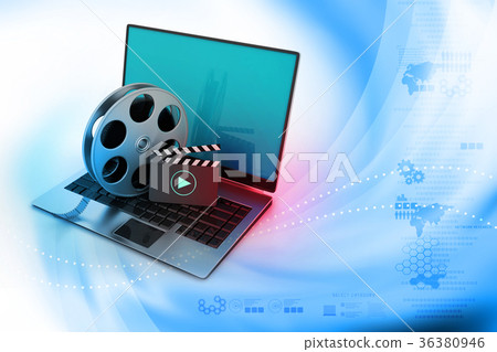 Laptop with reel Laptop with reel 36380946
