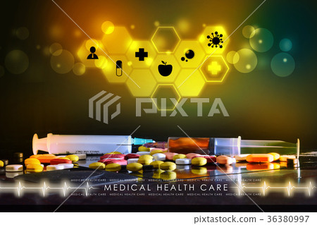 syringe and medicine syringe and medicine 36380997