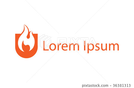 Abstract icon representing fire and water Abstract icon representing fire and water 36381313
