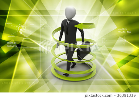 3d man business success concept 36381339