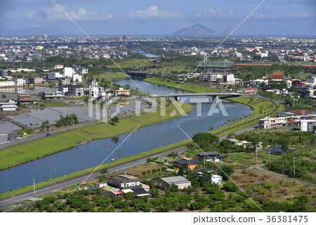 宜蘭縣,冬山,龜山島,島嶼,農村,農田,冬山河,水,河流,建築物,房子,農田,藍,清新 36381475