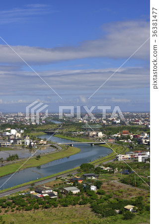 宜蘭縣,冬山,龜山島,島嶼,農村,農田,冬山河,水,河流,建築物,房子,農田,藍,清新 36381477