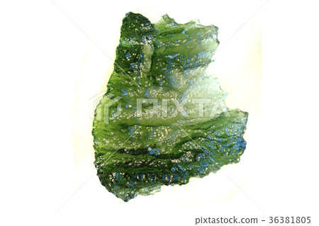 green moldavite mineral isolated green moldavite mineral isolated 36381805