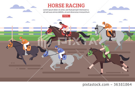 Horse Racing Illustration 36381864