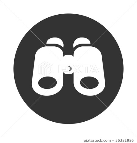 Search icon in black circle - vector iconic design 36381986